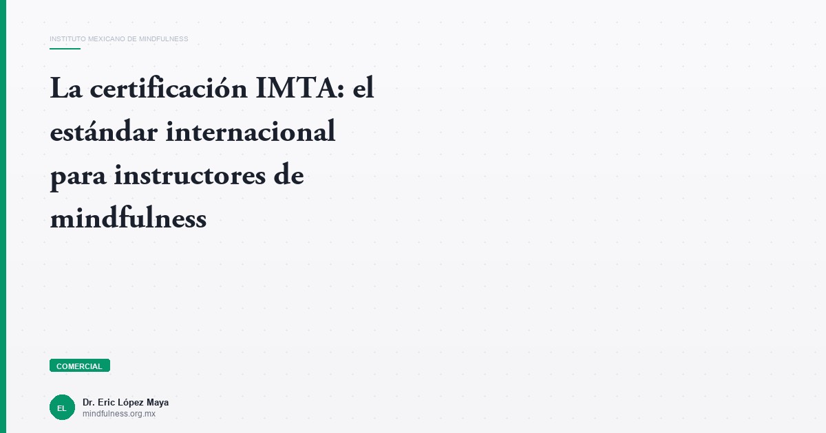 La certificación IMTA: el estándar internacional para instructores de ...